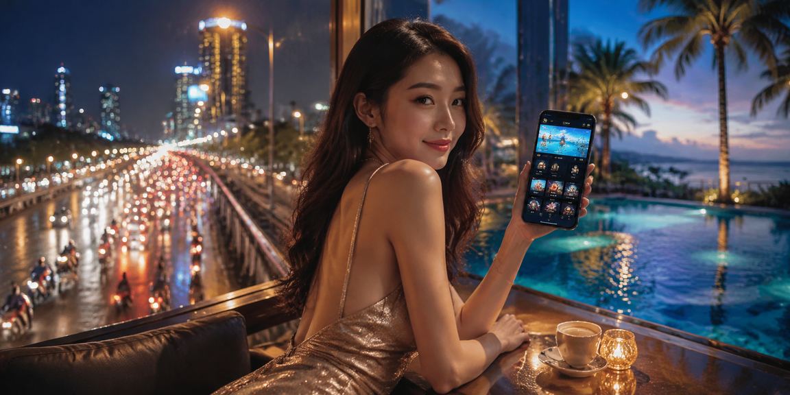 Người dùng tại TP. Hồ Chí Minh theo dõi jackpot qua điện thoại trong quán cà phê
